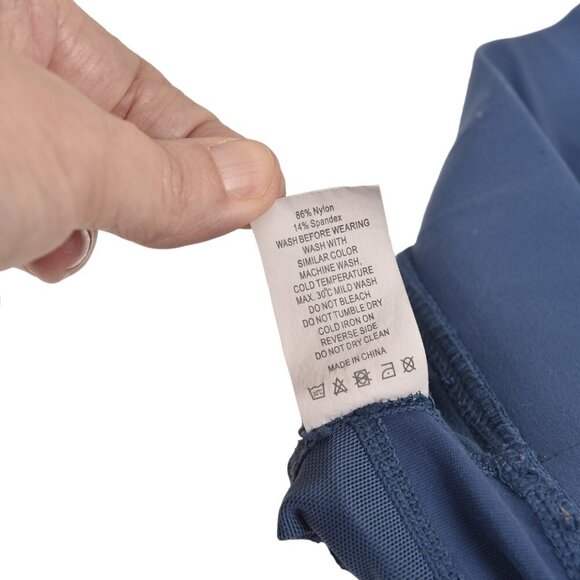 ZYIA Sports Bra Active AllStar Blue Halter Mesh Blue Zipper Back Size Small - Picture 9 of 9